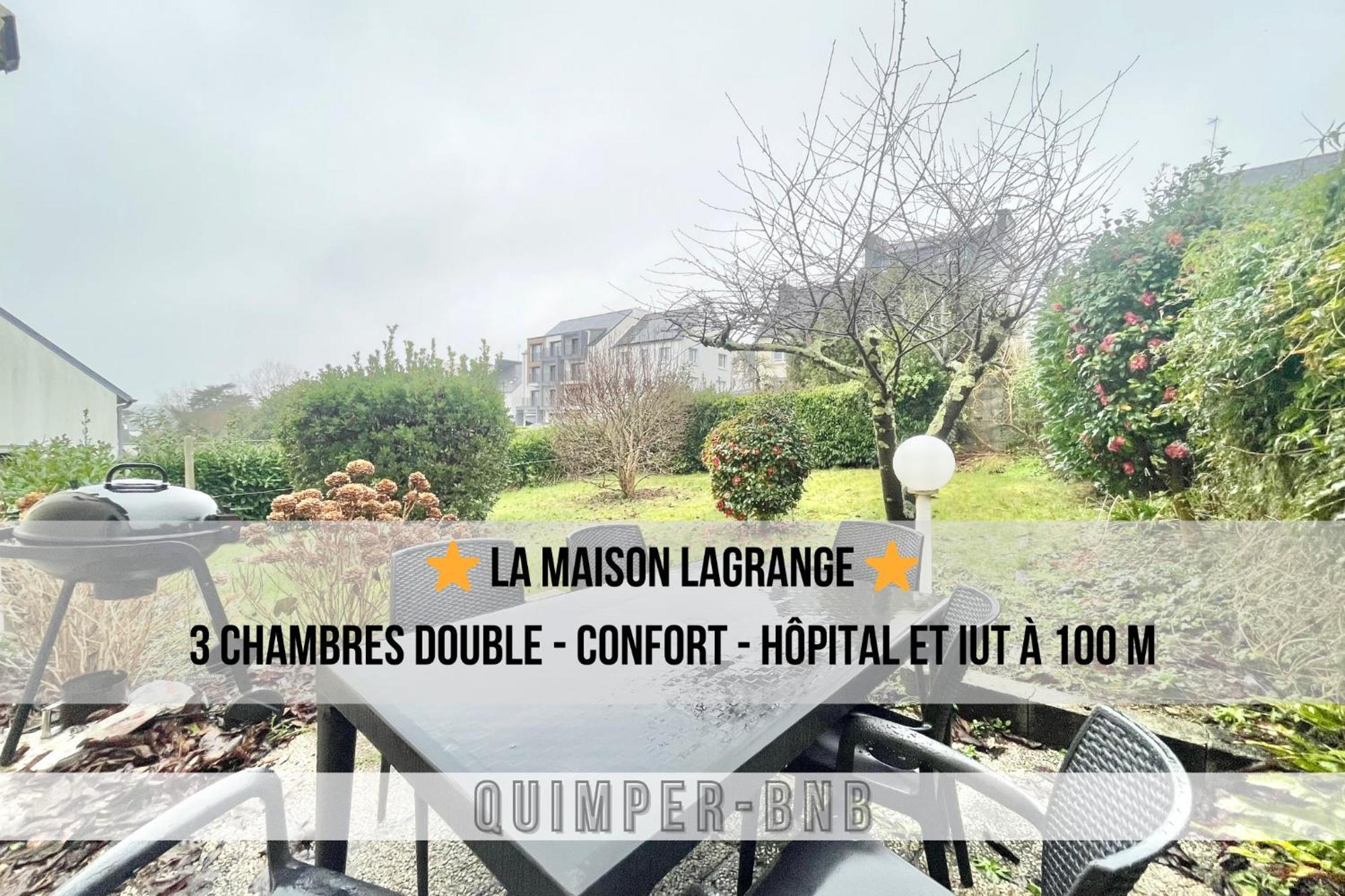 Maison Lagrange - 4 Chambres Quartier Iut Hopital Quimper Exterior foto